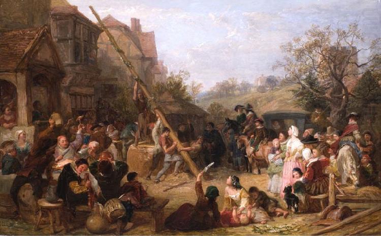 Raising the Maypole, Frederick Goodall